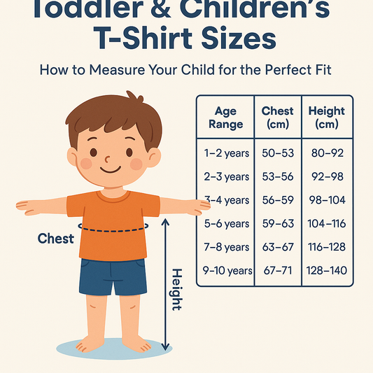 👕 Toddler & Children’s T-Shirt Sizes: How to Measure Your Child for the Perfect Fit